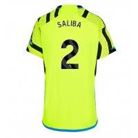 Camisa de time de futebol Arsenal William Saliba #2 Replicas 2º Equipamento Feminina 2023-24 Manga Curta